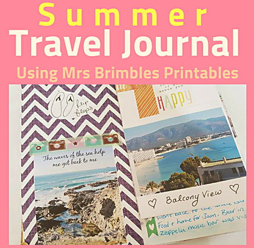 Here We Go! Travel Journal, Vacation Diary, Trip Scrapbook Notebook Binder  NWT